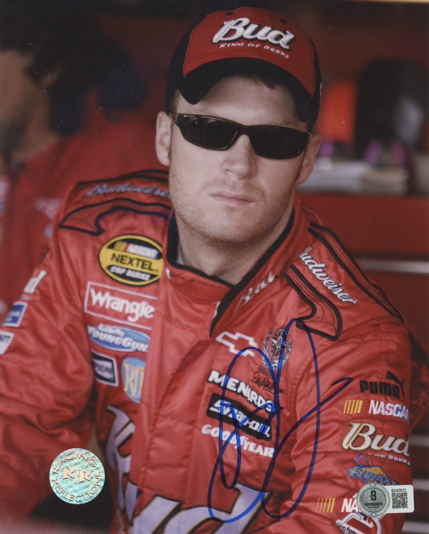 Dale Earnhardt Jr. NASCAR Authentic Signed 8x10 Vertical Photo BAS #BU43512