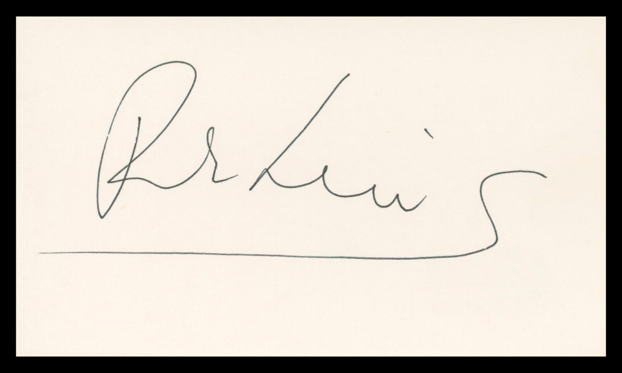 Richard Lewis Robin Hood: Men in Tights Signed 3x5 Index Card BAS #BU64803