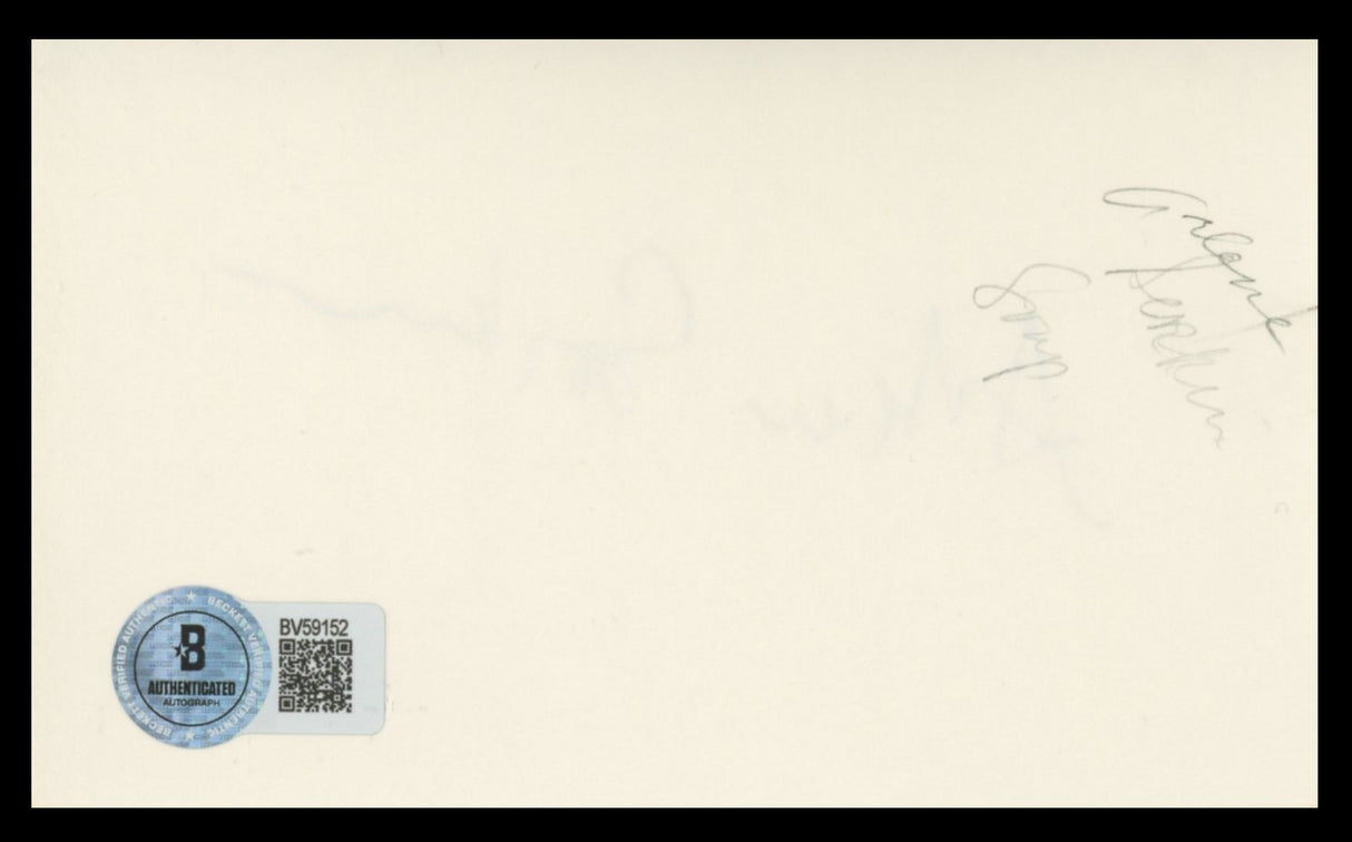 Arleen Sorkin Days of Our Lives Authentic Signed 3x5 Index Card BAS #BV59152