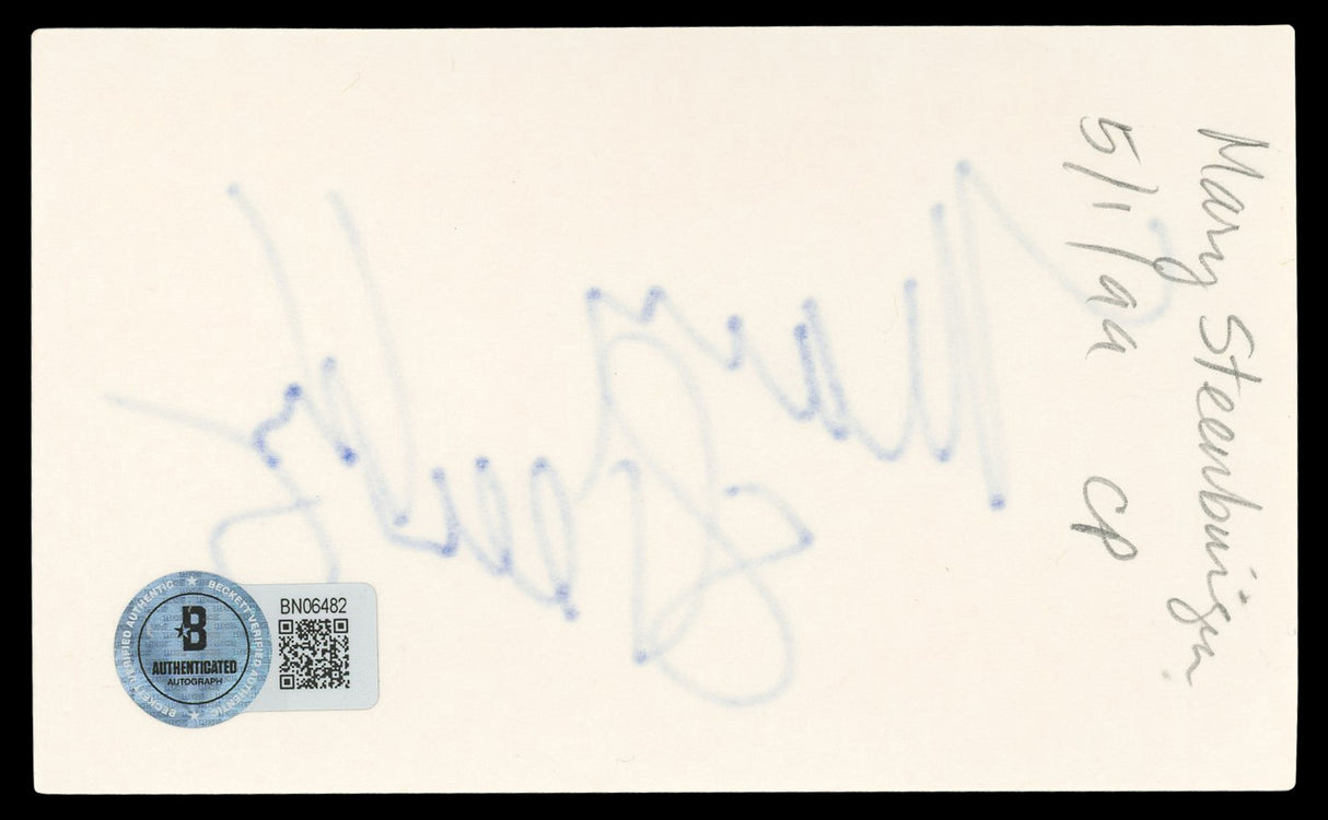 Mary Steenburgen Time After Time Authentic Signed 3x5 Index Card BAS #BN06482