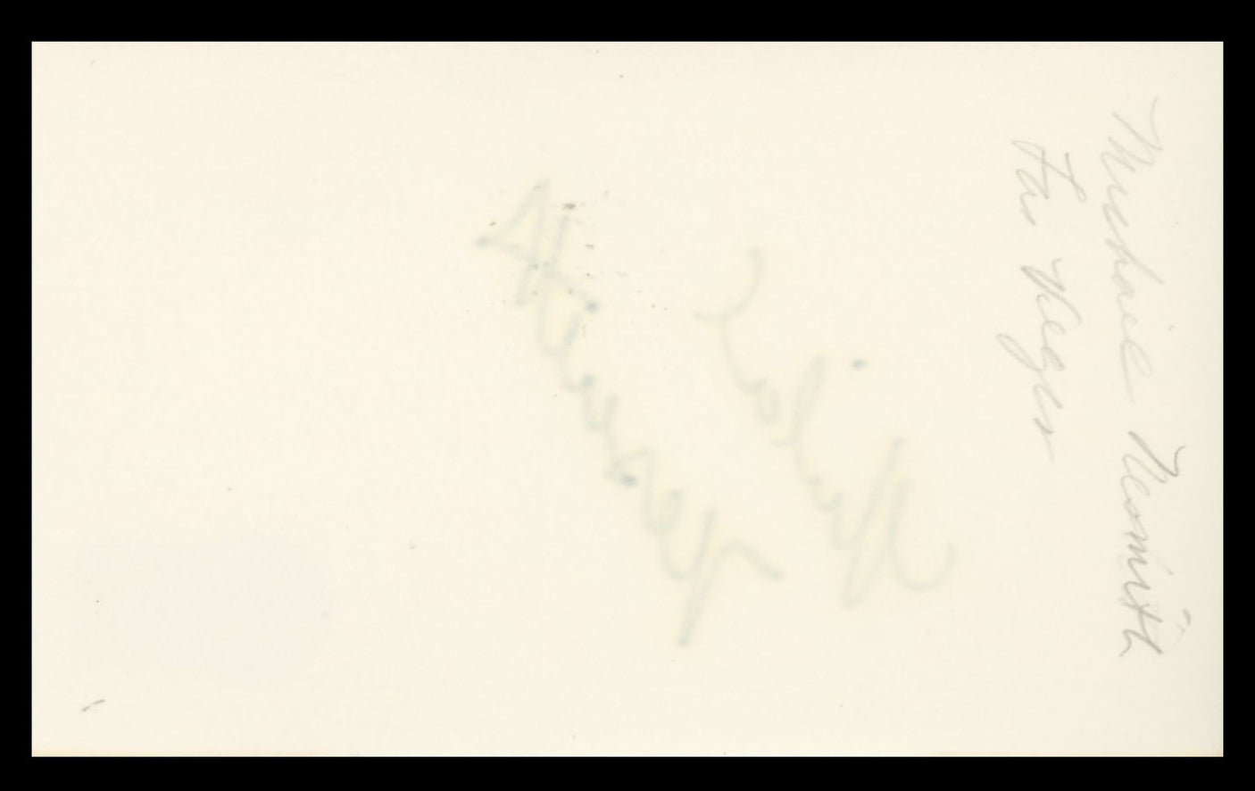 Michael Nesmith The Monkees Authentic Signed 3x5 Index Card BAS #BS29322