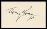 Tony Longo Mulholland Drive Authentic Signed 3x5 Index Card BAS #BV59146