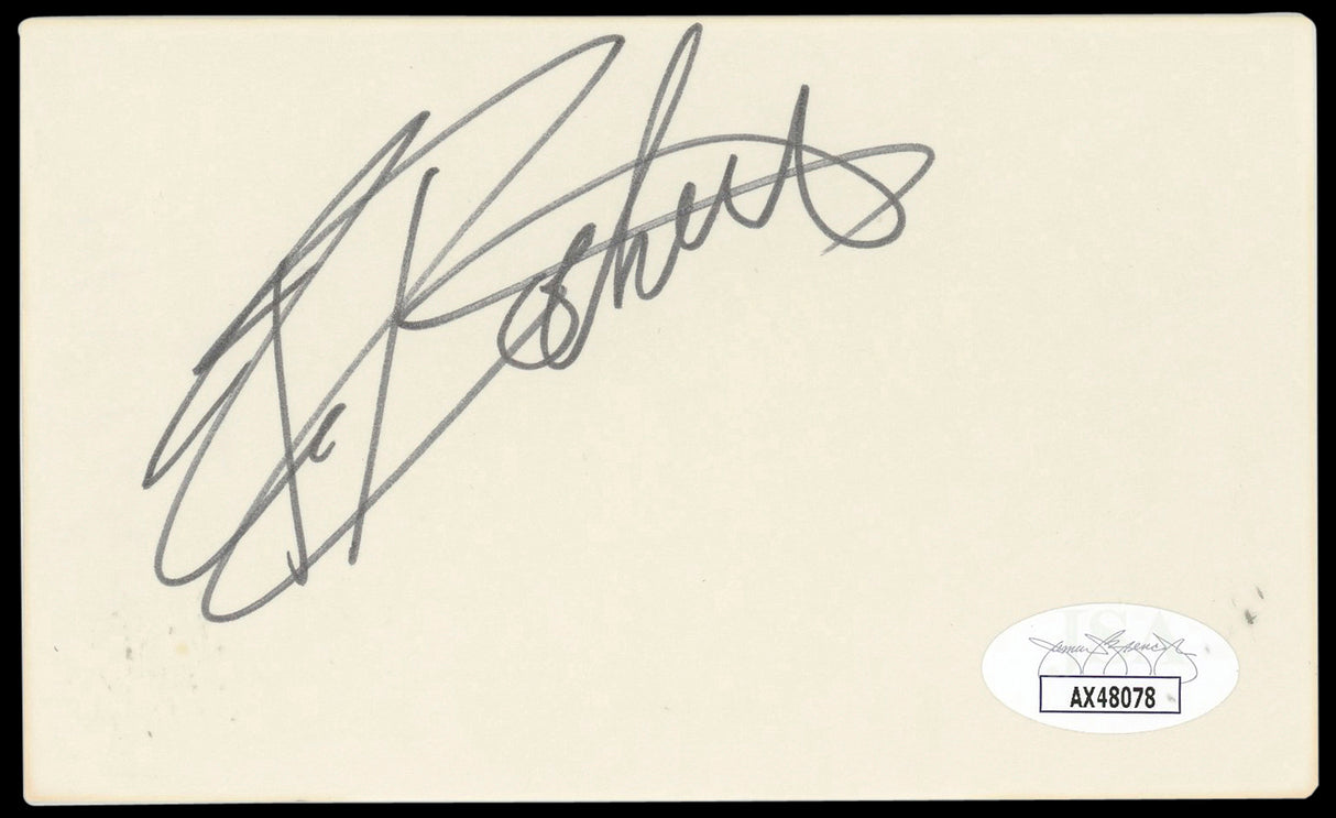 Rikki Rockett Poison Authentic Signed 3x5 Index Card Autographed JSA #AX48078