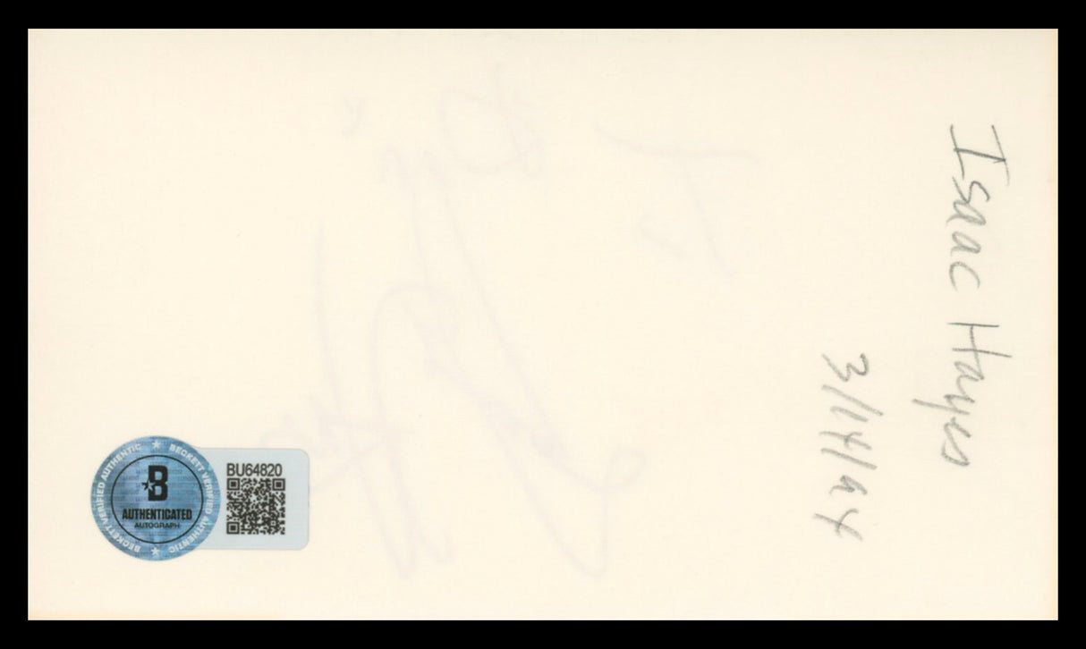 Isaac Hayes South Park To Don Authentic Signed 3x5 Index Card BAS #BU64820