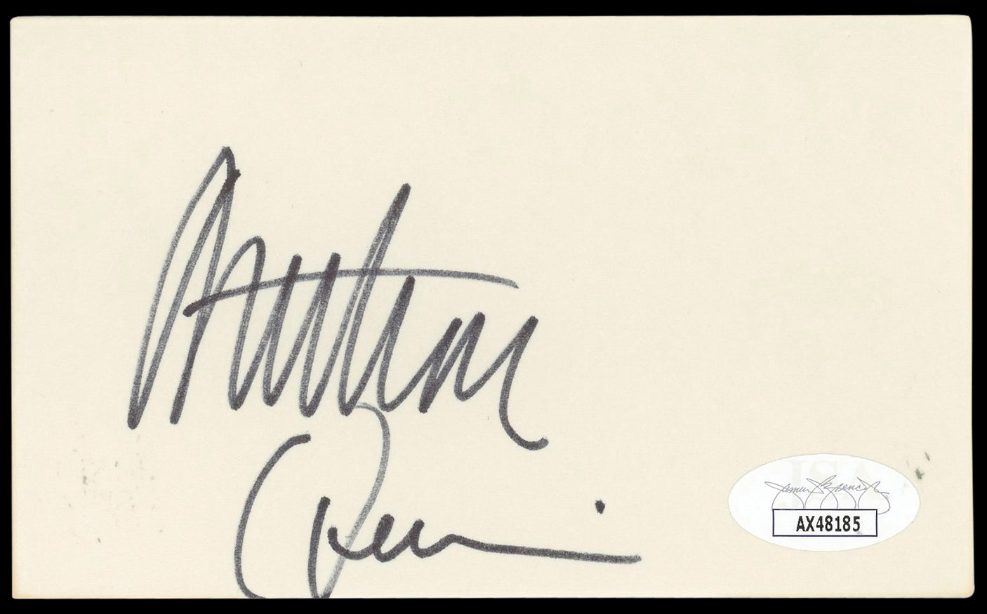 Anthony Quinn Zorba the Greek Authentic Signed 3x5 Index Card JSA #AX48185