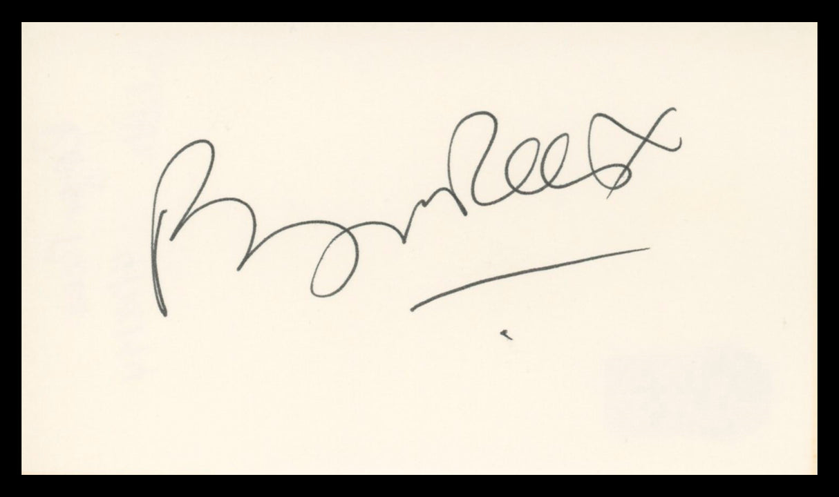 Roger Rees Cheers Authentic Signed 3x5 Index Card Autographed BAS #BV02143