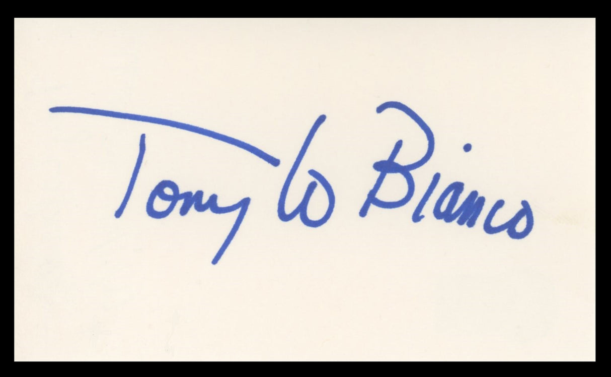 Tony Lo Bianco The French Connection Signed 3x5 Index Card BAS #BV59130