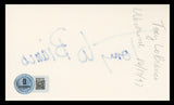 Tony Lo Bianco The French Connection Signed 3x5 Index Card BAS #BV59130