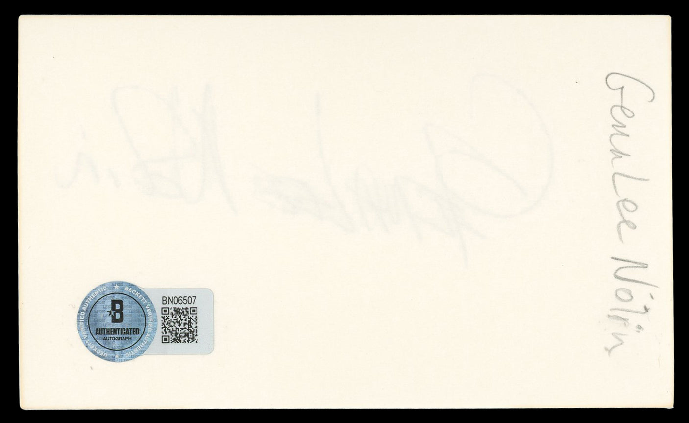 Gena Lee Nolin Baywatch Authentic Signed 3x5 Index Card Autographed BAS #BN06507