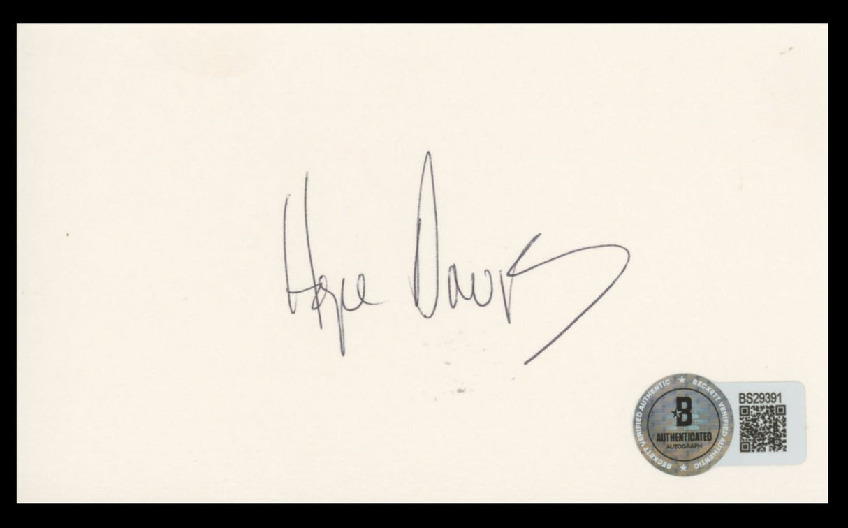 Hope Davis American Splendor Authentic Signed 3x5 Index Card BAS #BS29391