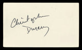 Christopher Durang Authentic Signed 3x5 Index Card Autographed BAS #BV03156