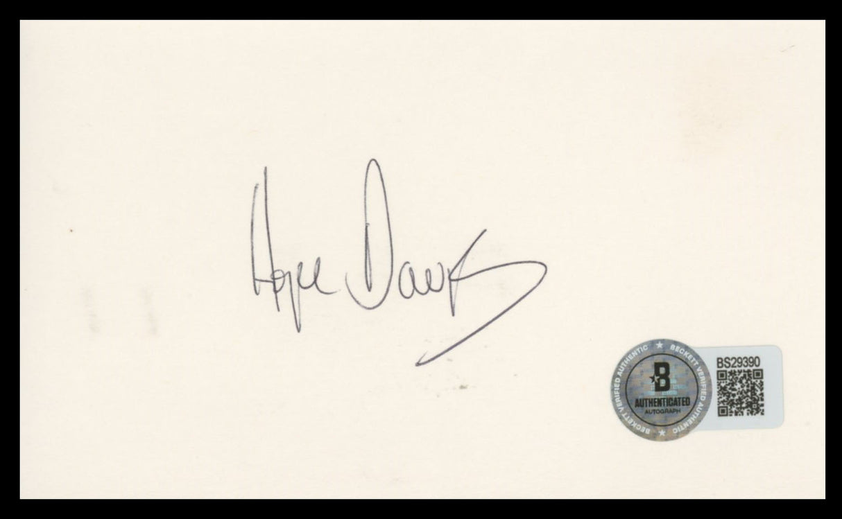 Hope Davis American Splendor Authentic Signed 3x5 Index Card BAS #BS29390