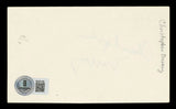 Christopher Durang Authentic Signed 3x5 Index Card Autographed BAS #BV03156