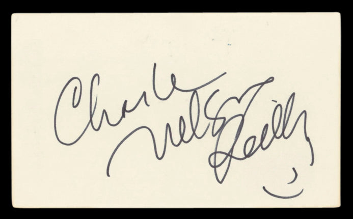 Charles Nelson Reilly Match Game Authentic Signed 3x5 Index Card BAS