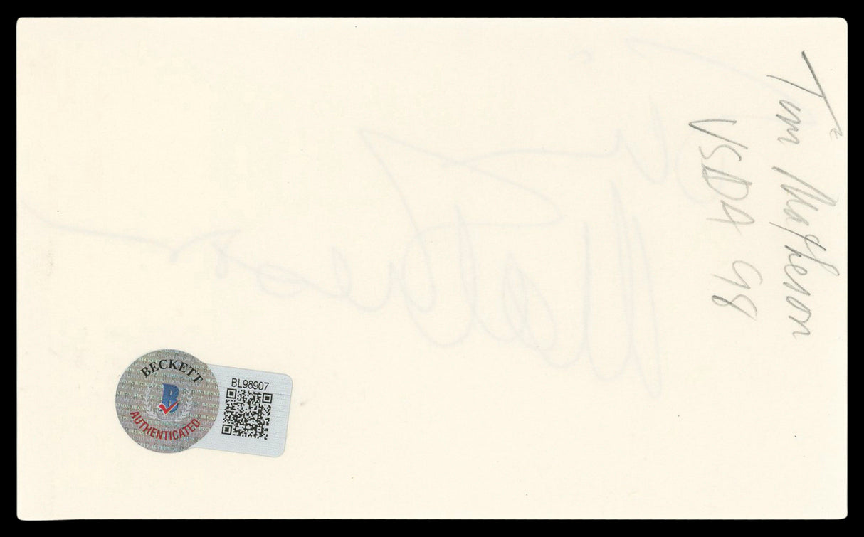 Tim Matheson Animal House Authentic Signed 3x5 Index Card BAS #BL98907