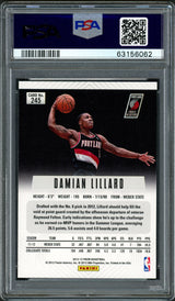 Damian Lillard Autographed 2012 Panini Prizm Rookie Card #245 Portland Trail Blazers PSA 10 Auto Grade Gem Mint 10 On Card PSA/DNA #196953