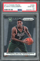 Giannis Antetokounmpo 2013 Panini Prizm #290 Rookie Card Gem Mint 10 PSA Slabbed