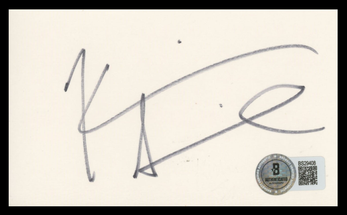 Kevin Smith Jay and Silent Bob Authentic Signed 3x5 Index Card BAS #BS29408