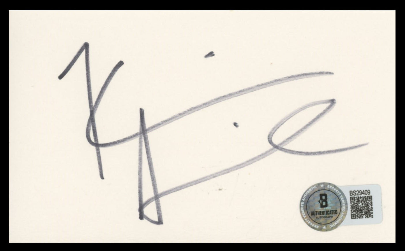 Kevin Smith Jay and Silent Bob Authentic Signed 3x5 Index Card BAS #BS29409