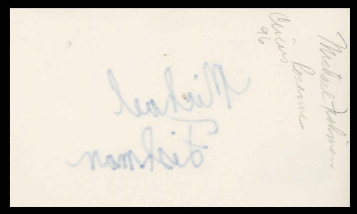 Michael Fishman Roseanne Authentic Signed 3x5 Index Card BAS #BS29317