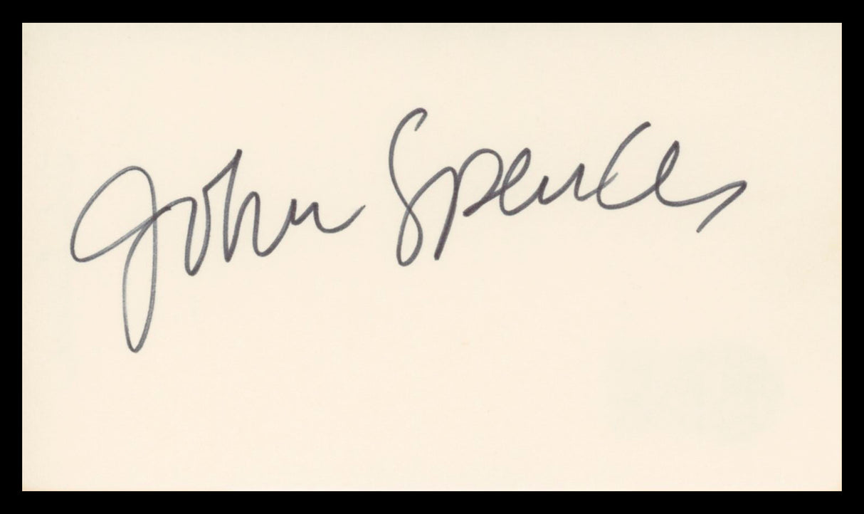 John Spencer The West Wing Authentic Signed 3x5 Index Card BAS #BV03161