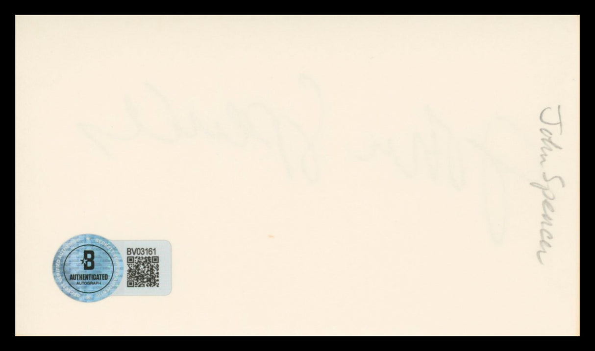 John Spencer The West Wing Authentic Signed 3x5 Index Card BAS #BV03161