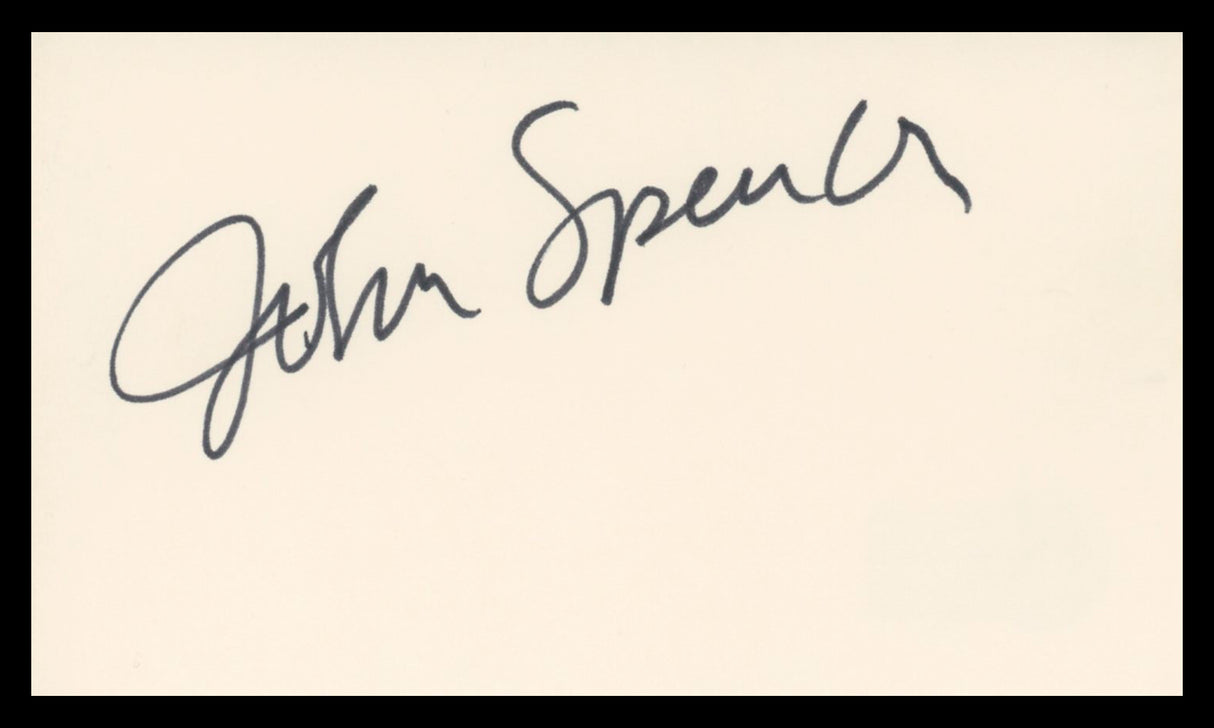 John Spencer The West Wing Authentic Signed 3x5 Index Card BAS #BV02106
