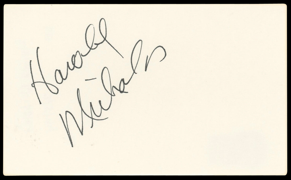 Harold Nicholas Down Argentine Way Authentic Signed 3x5 Index Card BAS #BL98894