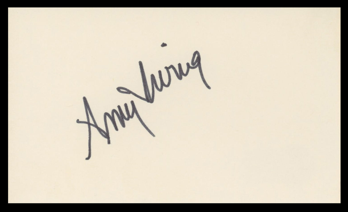 Amy Irving Yentl Authentic Signed 3x5 Index Card Autographed BAS #BV59117