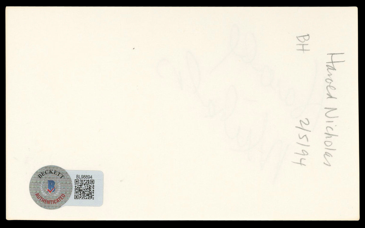 Harold Nicholas Down Argentine Way Authentic Signed 3x5 Index Card BAS #BL98894