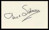 George Sidney The Three Musketeers Authentic Signed 3x5 Index Card BAS #BV59119
