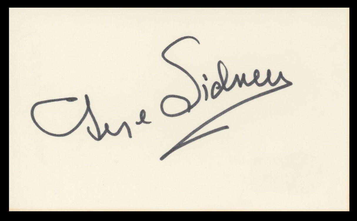 George Sidney The Three Musketeers Authentic Signed 3x5 Index Card BAS #BV59119