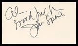 John Spencer The West Wing Authentic Signed 3x5 Index Card BAS #BV03261