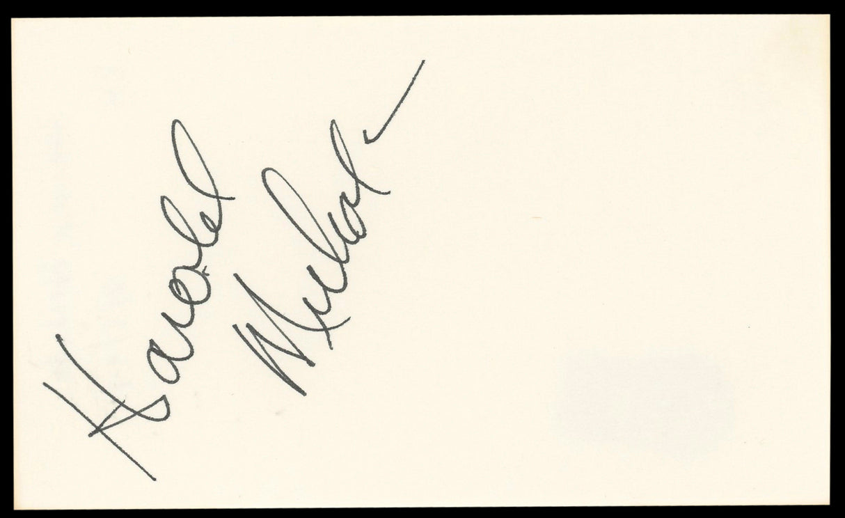 Harold Nicholas Down Argentine Way Authentic Signed 3x5 Index Card BAS #BL98889