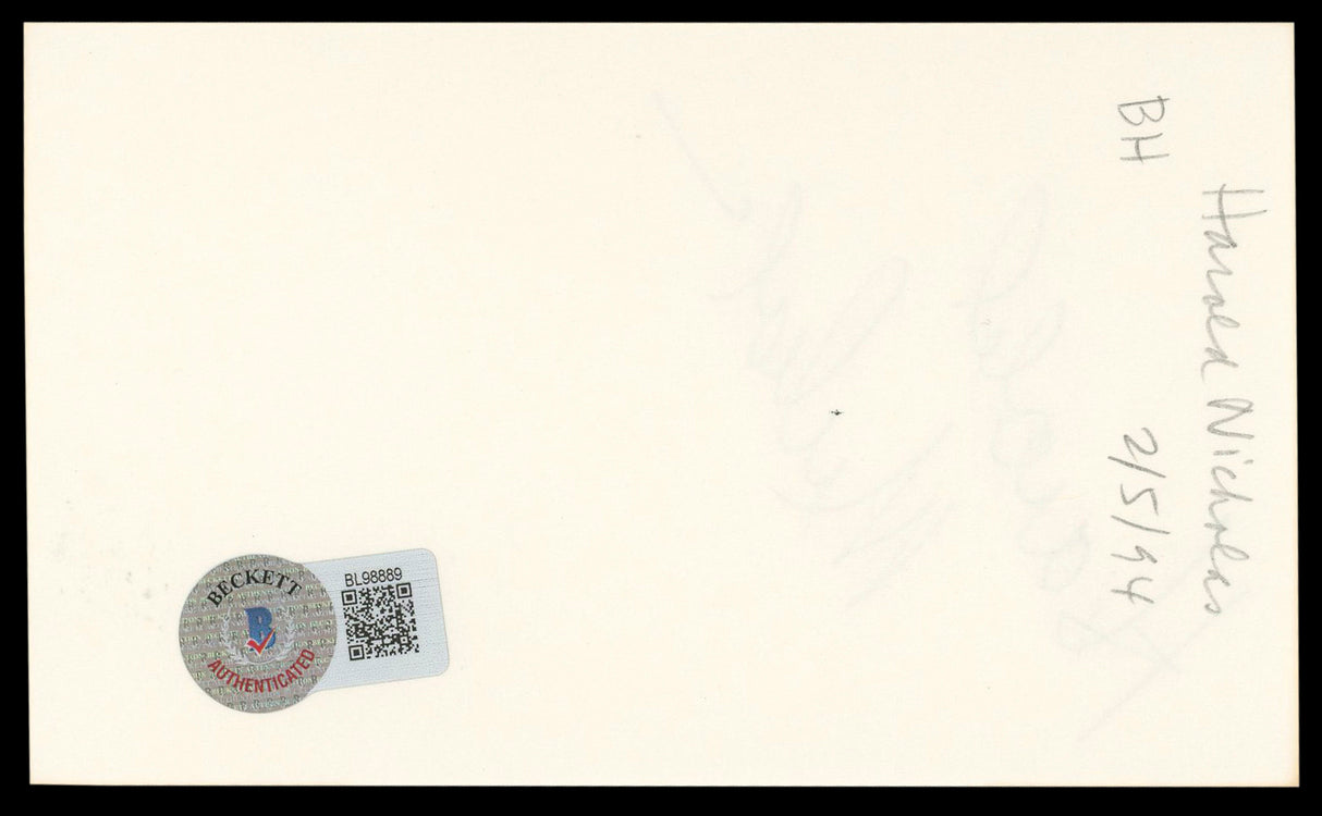 Harold Nicholas Down Argentine Way Authentic Signed 3x5 Index Card BAS #BL98889