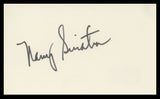 Nancy Sinatra Movin' With Nancy Authentic Signed 3x5 Index Card BAS #BV59075