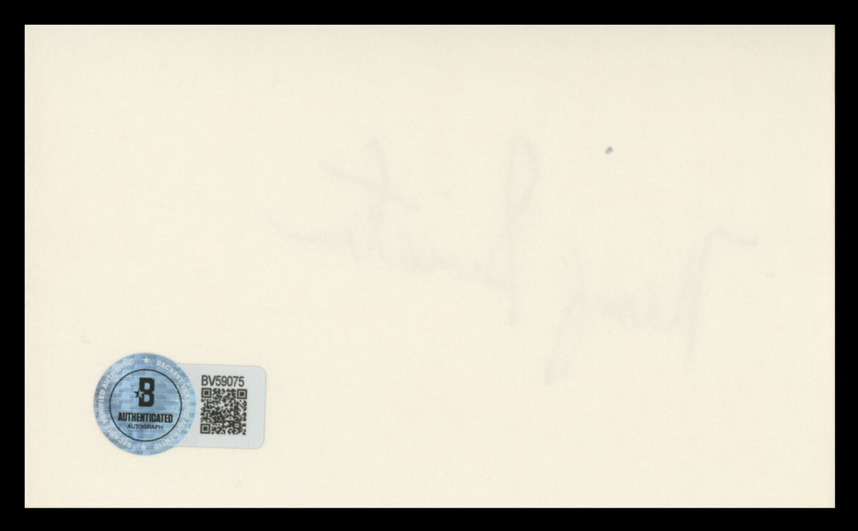 Nancy Sinatra Movin' With Nancy Authentic Signed 3x5 Index Card BAS #BV59075