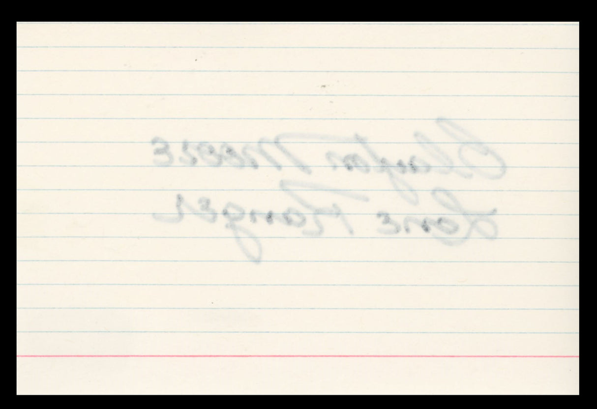 Clayton Moore The Lone Ranger "Lone Ranger" Signed 4x6 Index Card BAS #BS29334