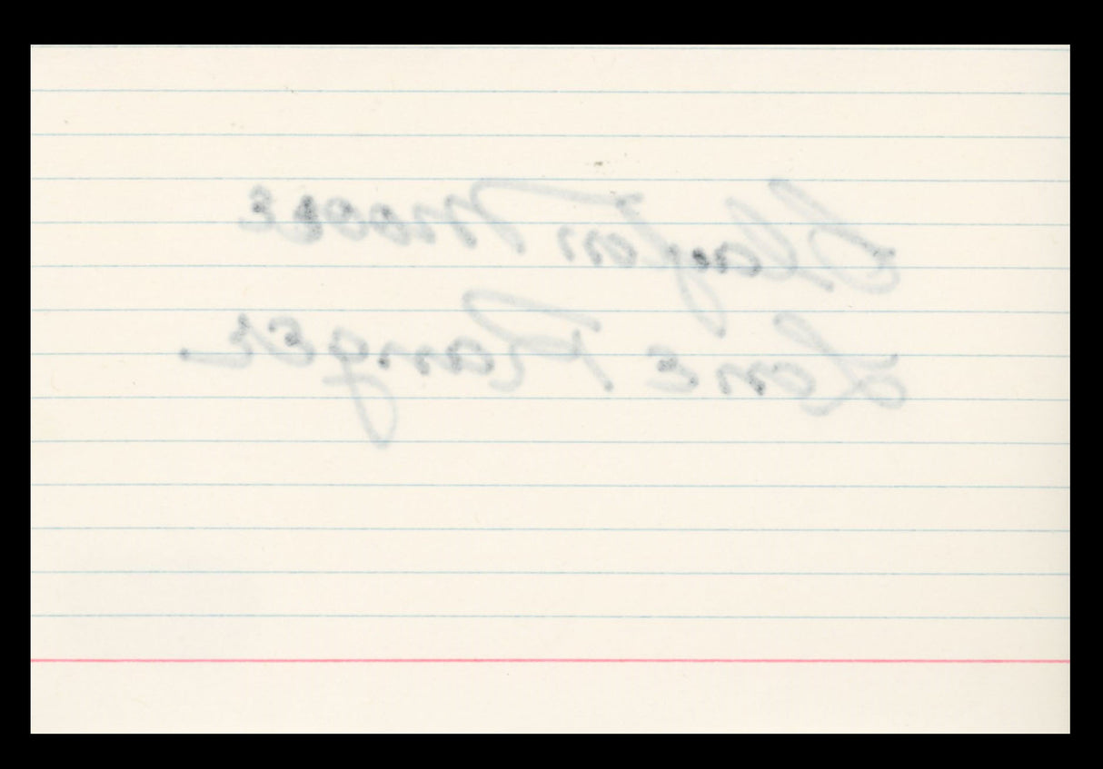 Clayton Moore The Lone Ranger "Lone Ranger" Signed 4x6 Index Card BAS #BS29333