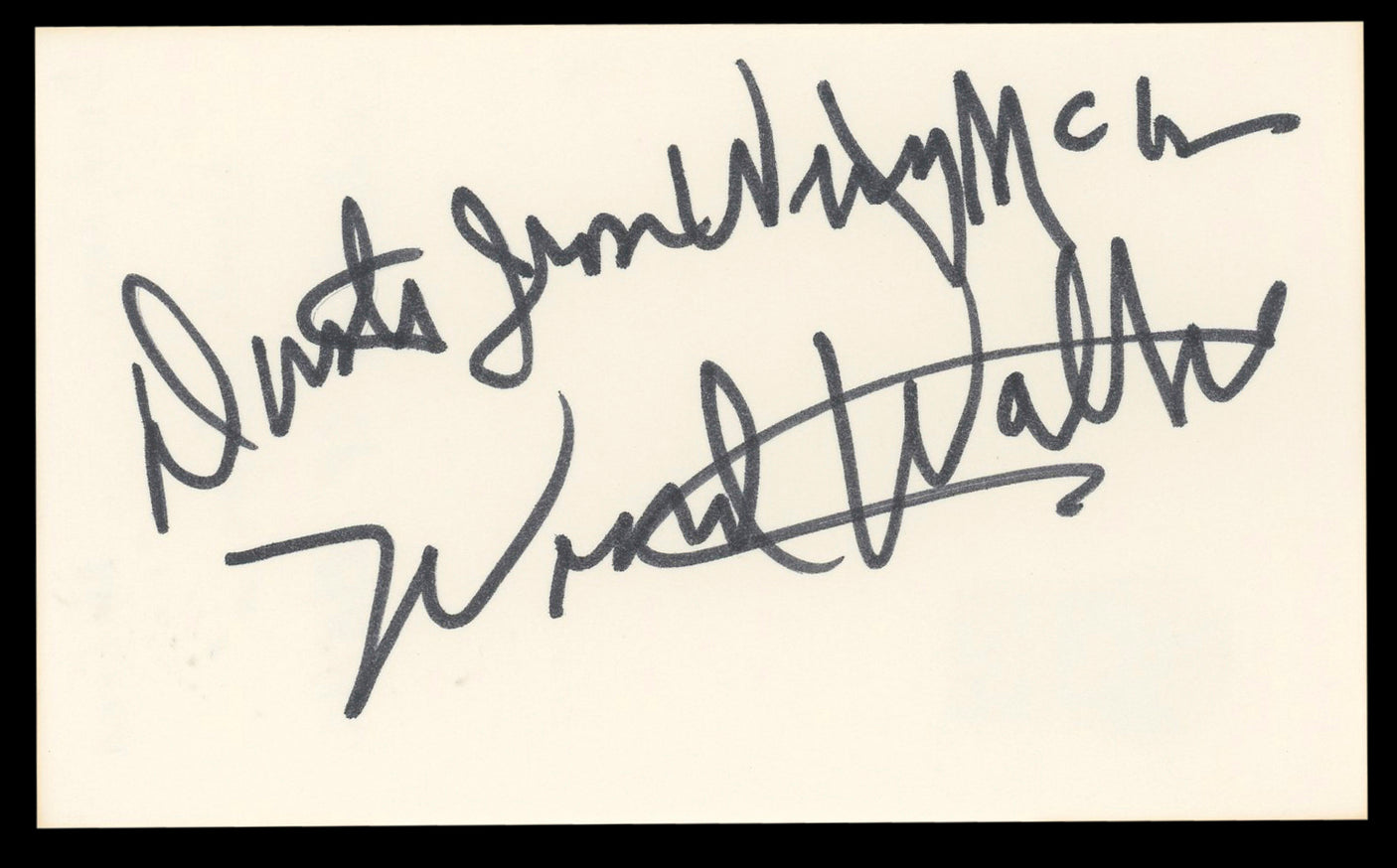 Dust "Iron Wing" McCrea Windwalker Authentic Signed 3x5 Index Card BAS #BL98884