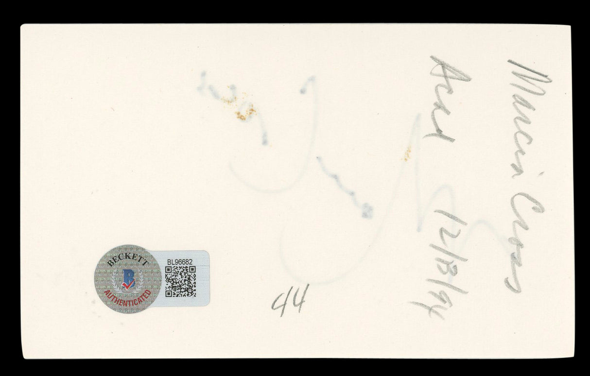 Marcia Cross Desperate Housewives Authentic Signed 3x5 Index Card BAS #BL96682