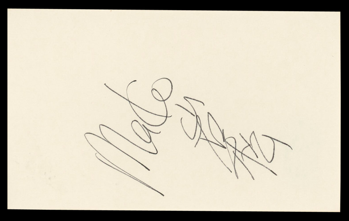 Mako Conan the Barbarian Authentic Signed 3x5 Index Card BAS #BL98864