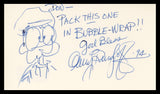 Gary Burghoff M*A*S*H Authentic Signed 3x5 Index Card w/ Sketch BAS #BV03320