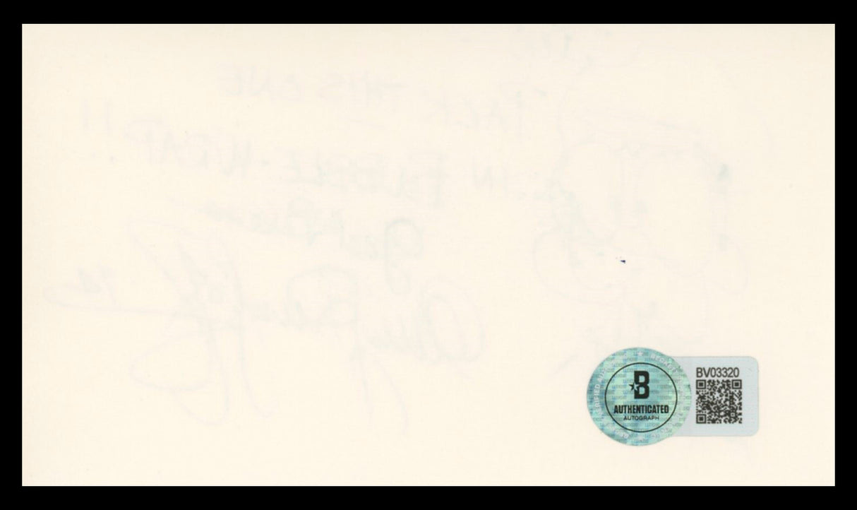 Gary Burghoff M*A*S*H Authentic Signed 3x5 Index Card w/ Sketch BAS #BV03320