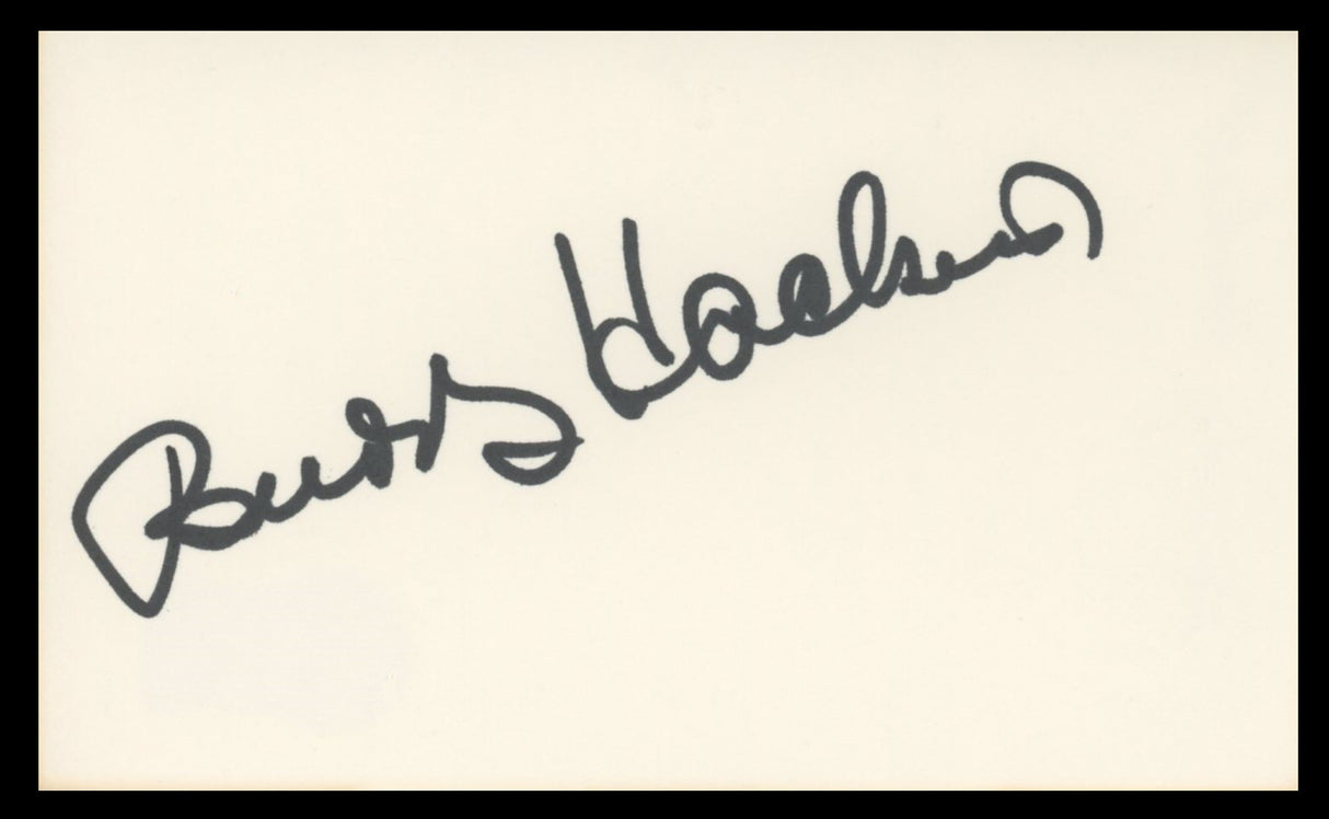 Buddy Hackett The Music Man Authentic Signed 3x5 Index Card BAS #BV59042