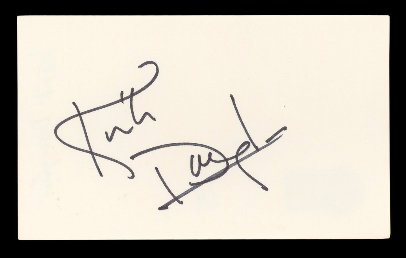 Kirk Douglas Spartacus Authentic Signed 3x5 Index Card Autographed BAS #BL96690