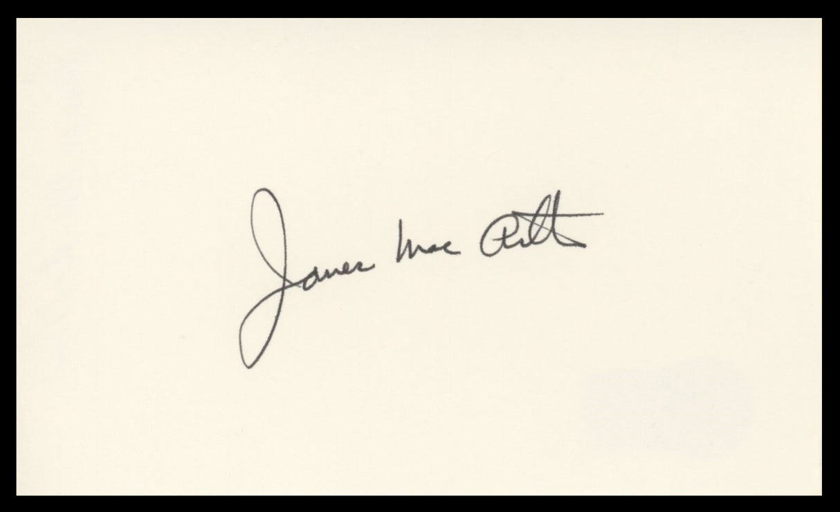 James MacArthur Hawaii Five-O Authentic Signed 3x5 Index Card BAS #BV59045