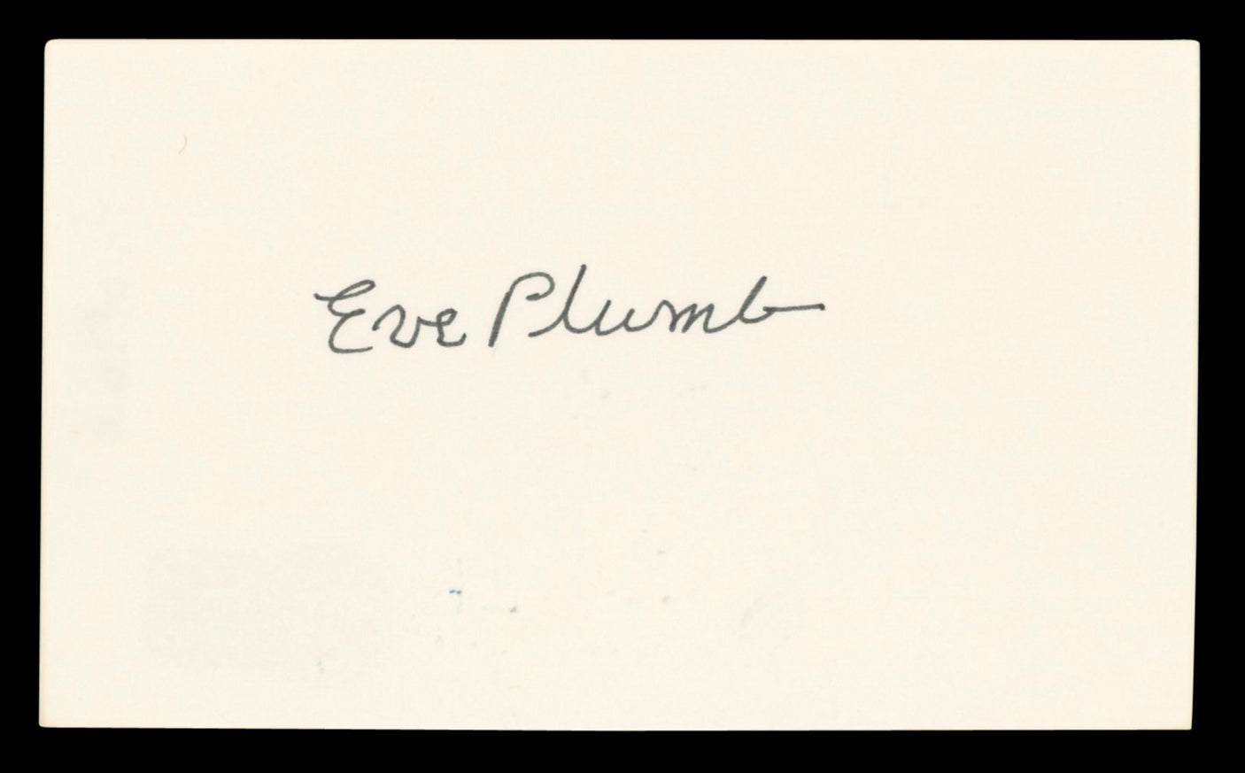 Eve Plumb The Brady Bunch Authentic Signed 3x5 Index Card BAS #BV03263