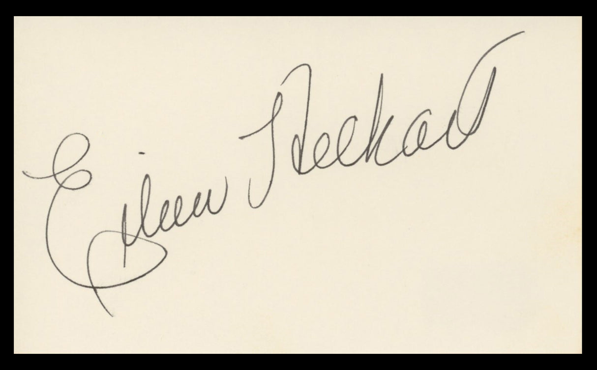 Eileen Heckart Butterflies Are Free Authentic Signed 3x5 Index Card BAS #BV59046