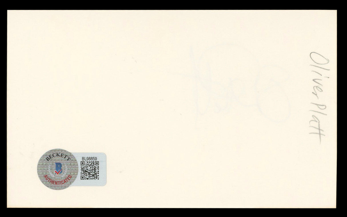 Oliver Platt The Three Musketeers Authentic Signed 3x5 Index Card BAS #BL98859